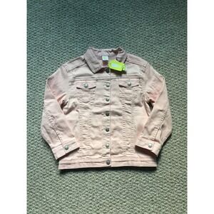 Kids Crazy 8 Pink Denim Jacket Size M 7-8 Jean Jacket Casual Outerwear